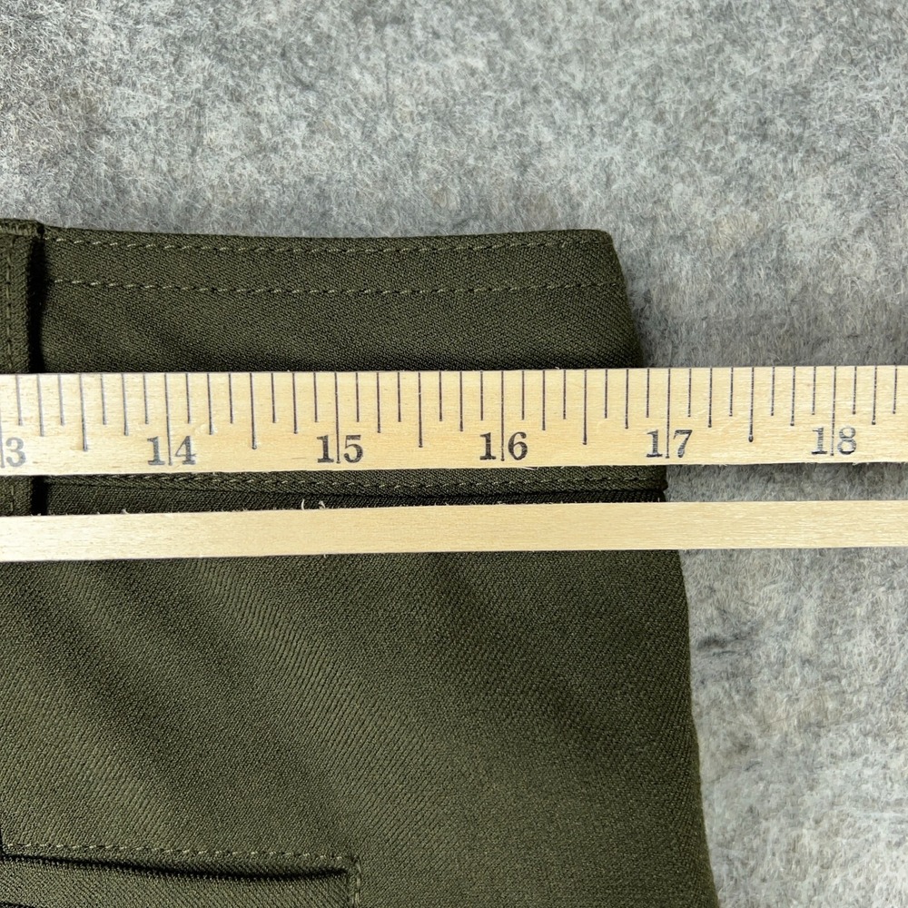 Olive Green Wide-Leg Women's Trousers - Picture 9 of 13